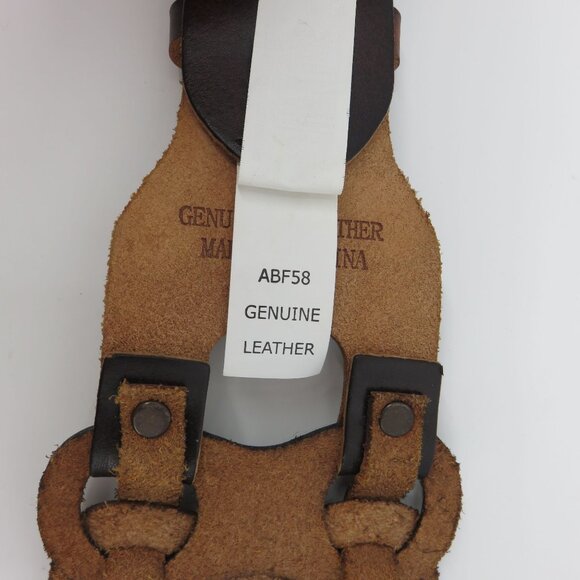 Mossimo Supply Co Women XL Extra Large Brown Leather Woven Wide Belt 2010 NEW - Picture 7 of 10